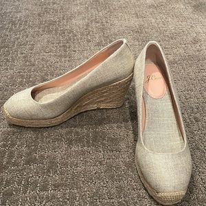 NWOB J Crew Seville espadrille wedges in metallic gold